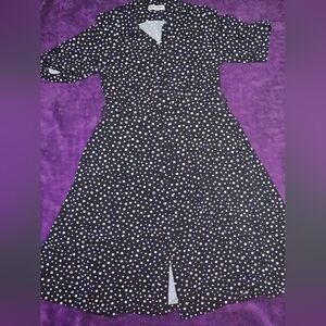 Shelby & Palmer Black and White Polka Dot Button dress
